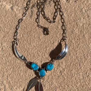 Sterling Silver Turquoise Necklace